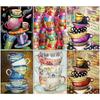 5D Diamond Painting Cup Full Square Round Mosaic Rhinestone Cross Stitch DIY Diamond Embroidery Coffee Wall Art