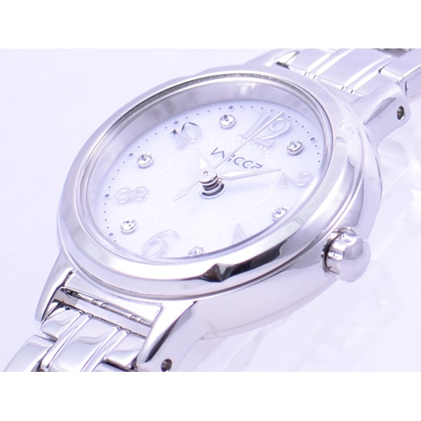 Citizen Женщины KH9-914-15 ( Смотреть wicca Solar-Tech Women's) Круглые часы из серебристой нержавеющей стали, аналоговые