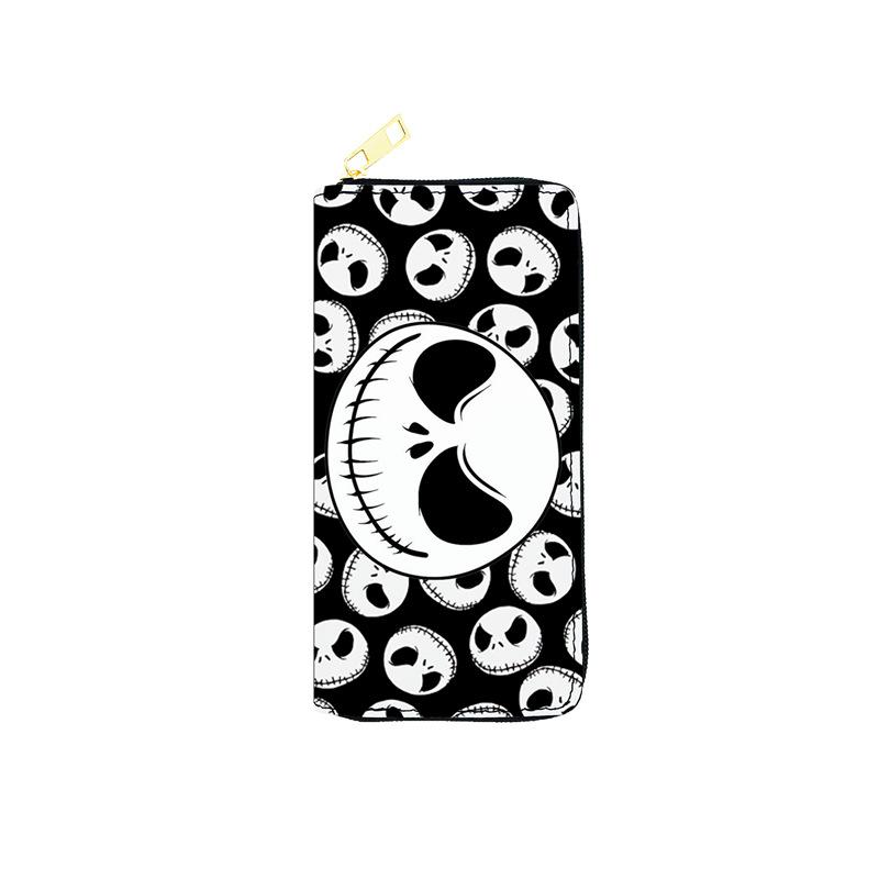 Nightmare Before Christmas PU Leather Women's Long Zip Wallet Clutch Cosmetic Bag 3pcs