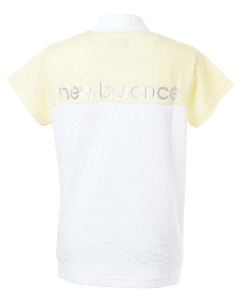 Рубашка для гольфа с коротким рукавом и воротником-стойкой Quick x White 0 [New Balance] Женская (Впитывающий влагу, высыхающий, эластичный) / 012-5166503 060_Желтый [S]