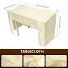 Table Cover Double Satin Open Back Fitted Table Cloth Machine Washable Square Tablecloth Decorative for Party Banquet Exhibition