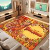 Mountain Landscape Theme Crystal Velvet Floor Rug Personalized Custom Name Text Warm Carpet Home Decoration
