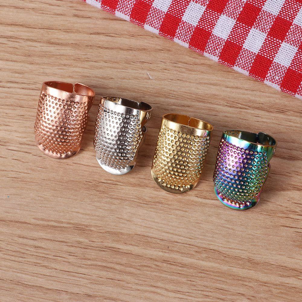 Sewing Accessories Vintage Gold DIY Crafts Finger Protector Antique Ring Needle Thimble Metal