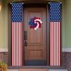 4th of July Patriotic Door Banners Outdoor Patriotic American Flag Hanging Porch Sign for Independence Day Memorial Day Decor