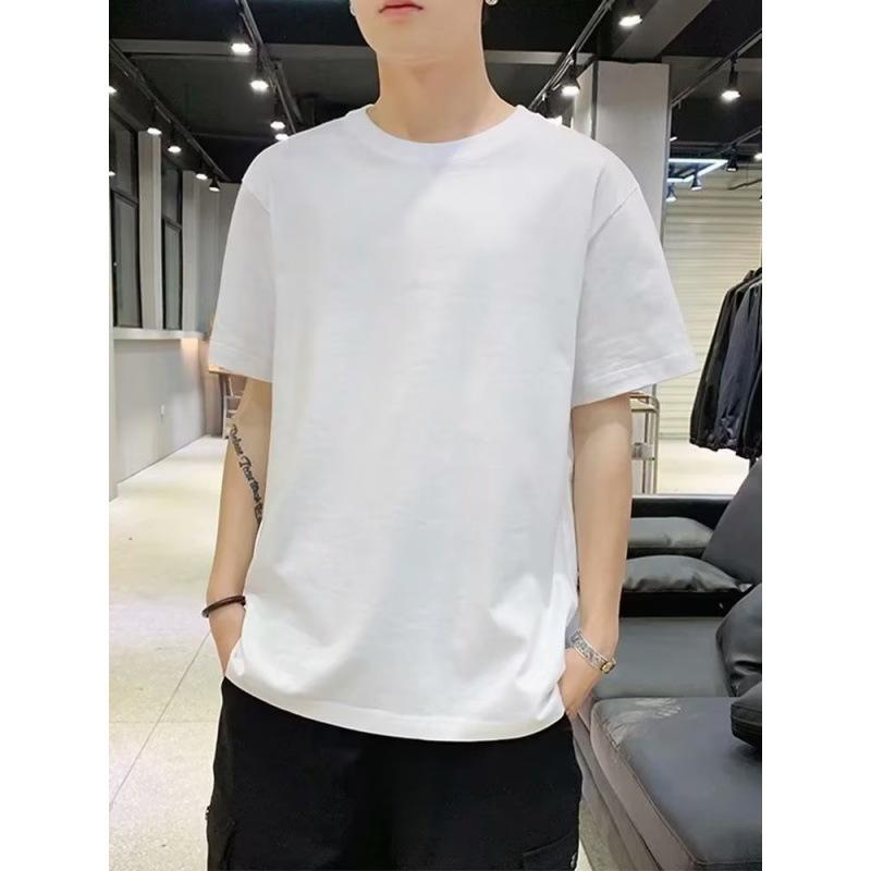 Мужские футболки летние с коротким рукавом однотонные футболки топы повседневные повседневные свитера спортивные топы
