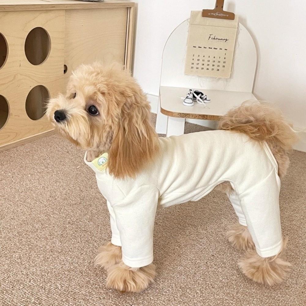 Warm Elastic Pet Jumpsuit Windproof Dog Fleece Pajamas Pet Four Legged Pants Small Medium Dogs