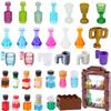 MOC City Building Blocks Character Scene Creative Accessories Mini Brick Color Wine Bottle Reagent Bottle Set Box Toy Gift X007
