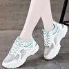 Дышащая папина обувь, женские летние маленькие белые туфли, женская повседневная спортивная обувь с сетчатой ​​поверхностью, большой размер