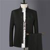 Wedding Embroidery Dress Clothing Blazers and Drawstring  Men's   Vintage Style MeBusiness Casual Suit 2 Piece Pants Plus Size