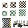 Portable Leather Chess Board Roll-up Tournament Chess Mat Lightweight & Non Slip Soft Chessboard Gift for Kids Adults