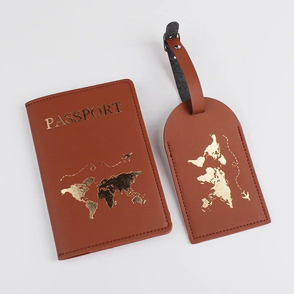 Men Women Fashion Passport Holder Case for Travel New Leather Waterproof Passport Cover with Card Holder