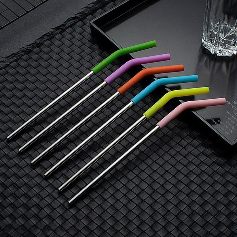 6 шт., чехол для соломенного наконечника, силиконовый наконечник для соломинки, защитный чехол для языка, против царапин, против ожогов, всасывающий наконечник 6 мм, 8 мм, 10 мм