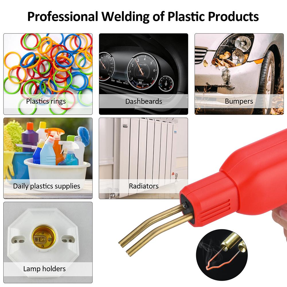 50W Plastic Welding Machine Plastic Welder 200 PCS Staples Hot Stapler Plastic Welding Kit Automobile Bumper Maintenance Tools