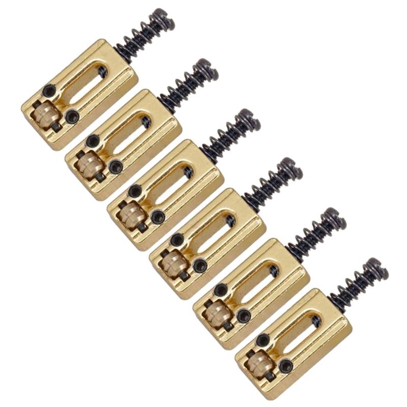 6 Pcs Electric Guitar Replacement Bridge Saddle Guitar Tremolo Bridge Saddles