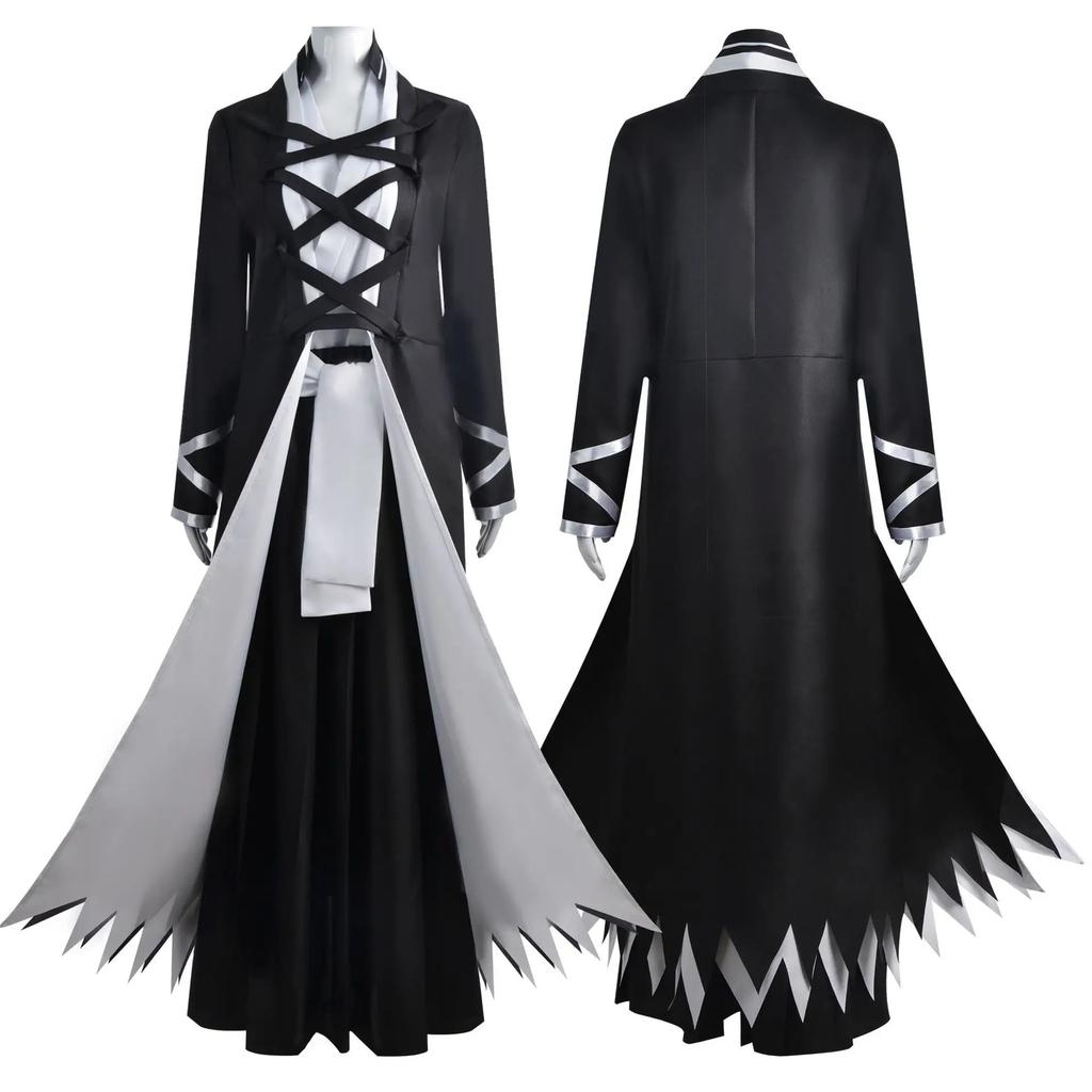 Аниме BLEACH Косплей Костюм Куросаки Ичиго Японский Манга Косплей Черно-белый Наряд Хэллоуин Ролевая Игра Форма для Мужчин