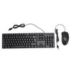 Wired USB Keyboard Mouse Set Ergonomic 104 Keys Keyboard Comfortable Grip Mouse for Game Business