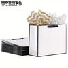 10pcs Treat Bags with Handle White Gift Bags Paper Handbag Shopping Bag Gift Wrap Bags for Wedding Parties Tote Bag Thank You Bags Gift Packaging Bag