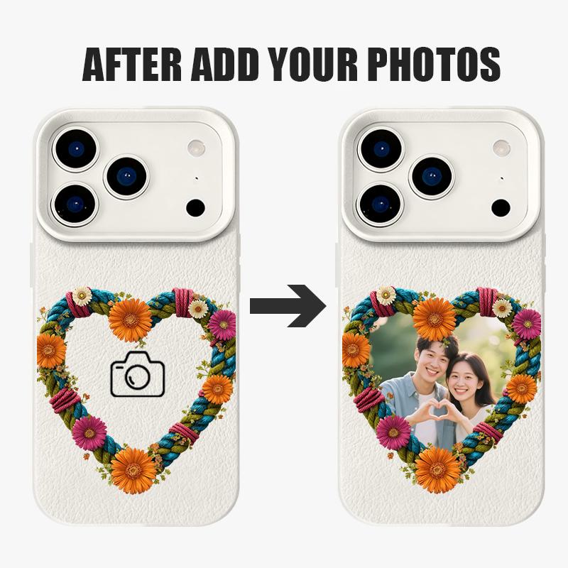 Customized Photo Phone Case For iPhone 17 Pro 16e 16 15 14 Pro Max 13 12 Pro 11 Air Love Heart Frame DIY Design TPU Back Cover