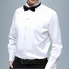 Мужская белая рубашка для выступлений с галстуком-бабочкой - Формальная одежда с длинным рукавом для сцены, хора и банкетов.