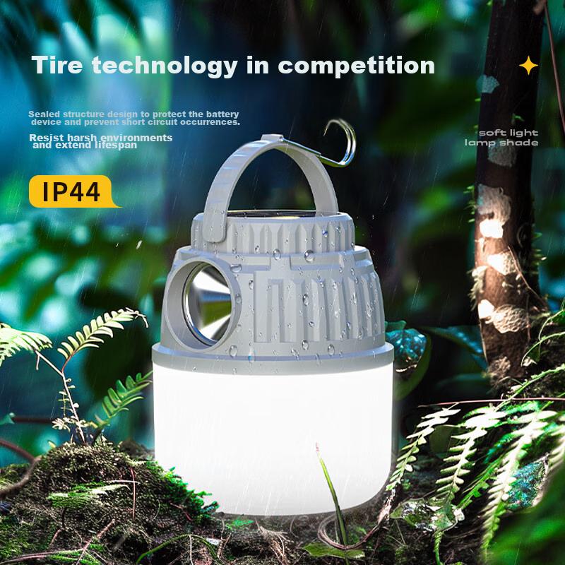 SupFire Outdoor Rechargeable Camping Light, Solar Lantern, Tent Light, Emergency Equipment, Hanging Lamp, Power Outage Home Use