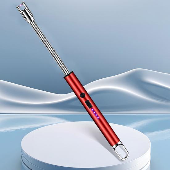 Electric Igniter 360-Degree Flexible Hose Design Portable Windproof Easy Ignition USB Rechargeable Pulse Igniter with Dual Safety Switches CLE