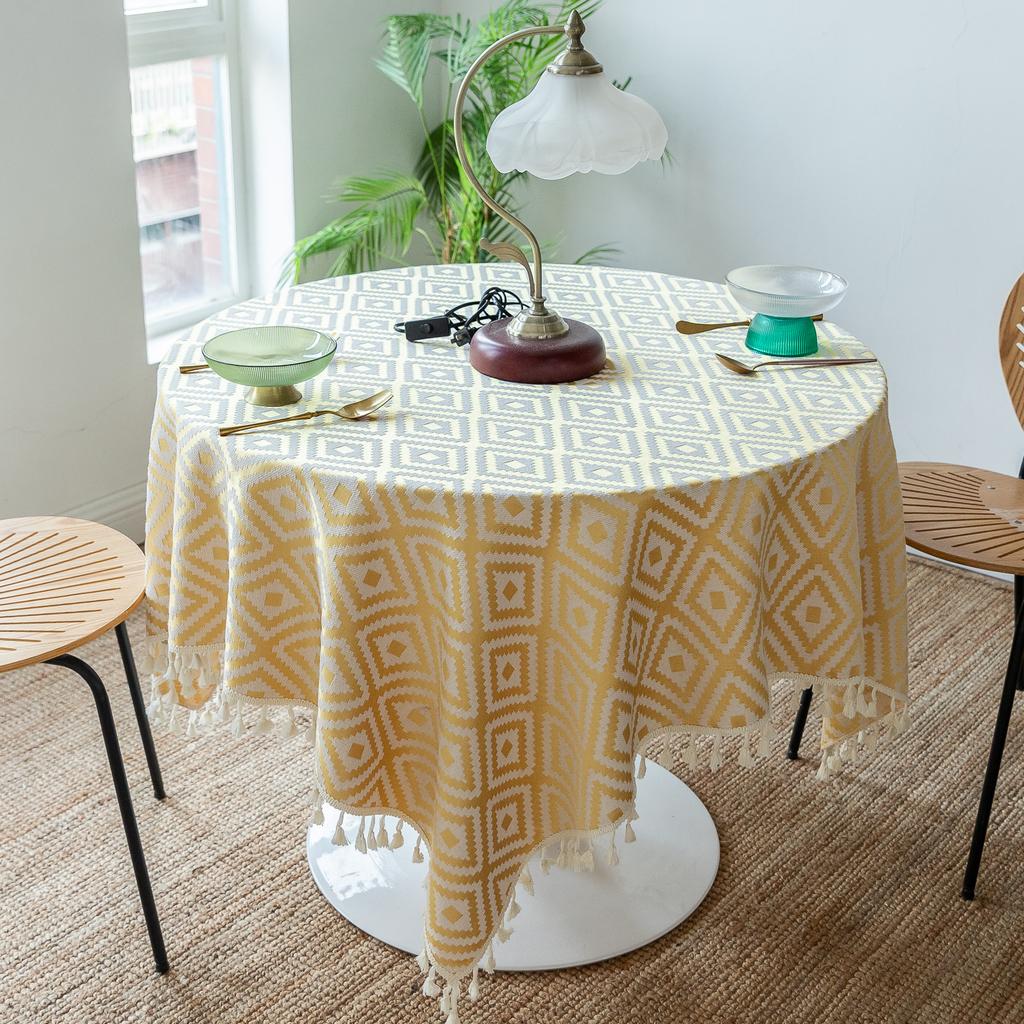 Ткань для обеденного стола в литературном французском стиле, ажурное кружево, чехол для журнального столика, толстая квадратная скатерть для маленького круглого стола