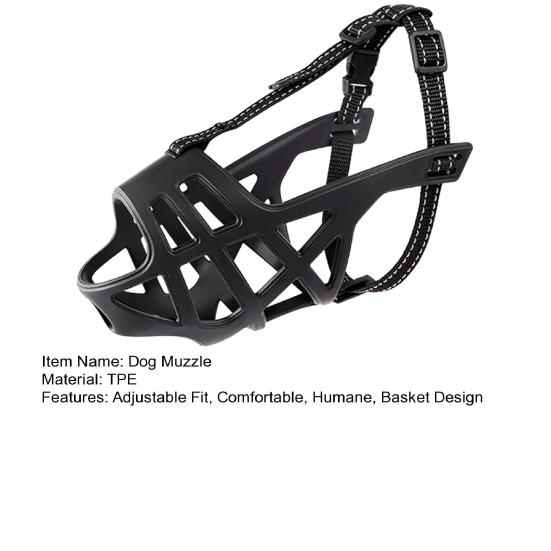 Намордник-корзина для собаки Предотвращает укусы и жевание Безопасный и гуманный Клетка Намордник-клетка Регулируемая посадка для агрессивных собак Тренировка Груминг