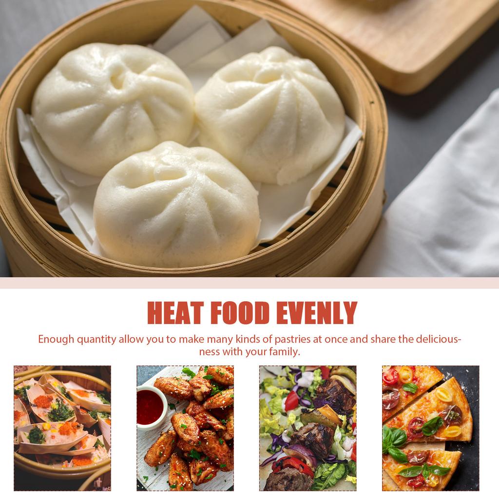 500Pcs Baking Parchment Paper Non-Stick Steamer Liners Kitchen Steamer Pad Anti-Skid Disposable Steaming Mats for Dumplings Buns