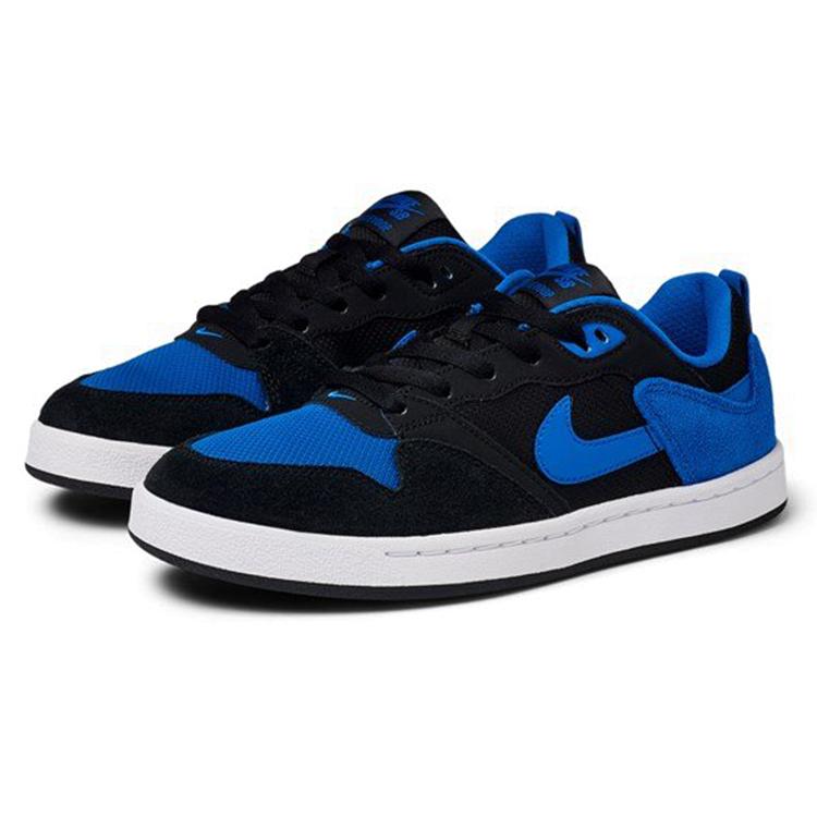 Nike SB Alleyoop Удобная амортизация Низкие Детские Скейтбордические Кроссовки Черный Синий Подростки CJ0883-004