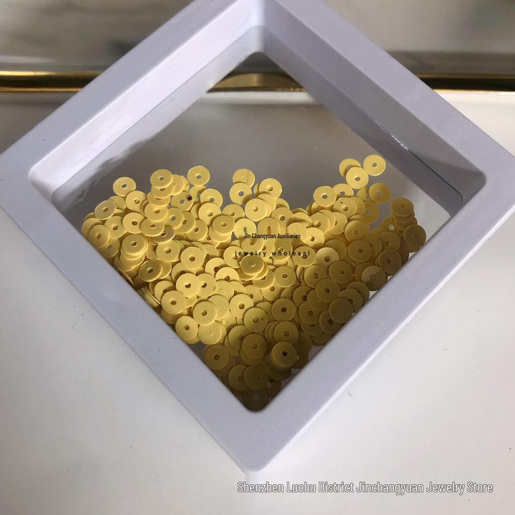 Цветные пайетки 4 мм с центральным отверстием для DIY поделок и аксессуаров для одежды