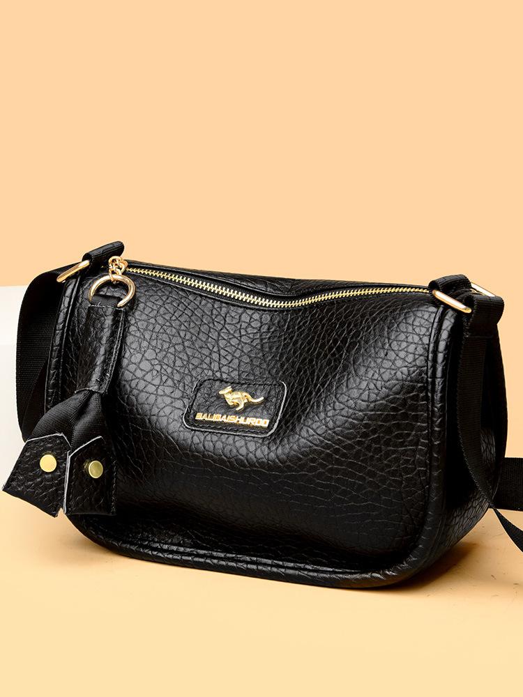 Женская сумка Женская сумка через плечо Простая большая вместительная сумка-подушка Мягкая кожаная сумка-мессенджер для мам среднего и пожилого возраста