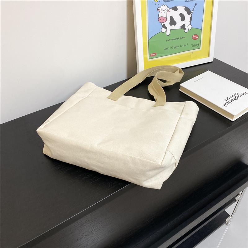 Холщовая сумка-тоут большой вместимости, городская минималистичная сумка на плечо