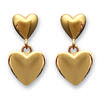 [G4976] - Gold Plated 'Love' Silver Earrings - 15x10 Mm