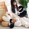 Cute Soft Black Swan Doll Plush Toy White Swan Doll Home Sofa Ornament Throw Pillow Rag Doll