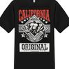 California Bear Graphic Print Cotton Crewneck Tshirt Street Urban Style Tee For Men