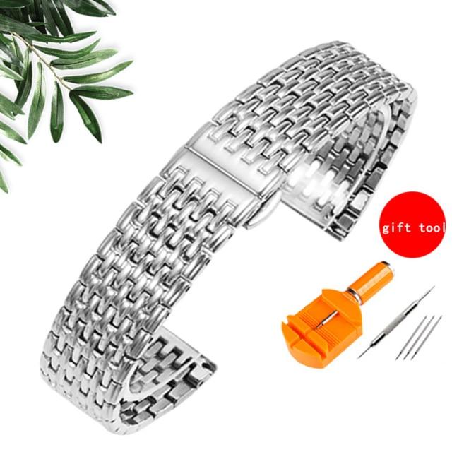 Ультратонкий ремешок для часов из нержавеющей стали 13, 18, 20, 22 мм, металлический ремешок, замена для L4.821 Seris, аксессуары для механических часов для мужчин и женщин