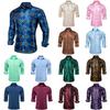 Men's Button Up Long Sleeve Solid Slim Fit Cotton Blend Stretch Dress Shirt