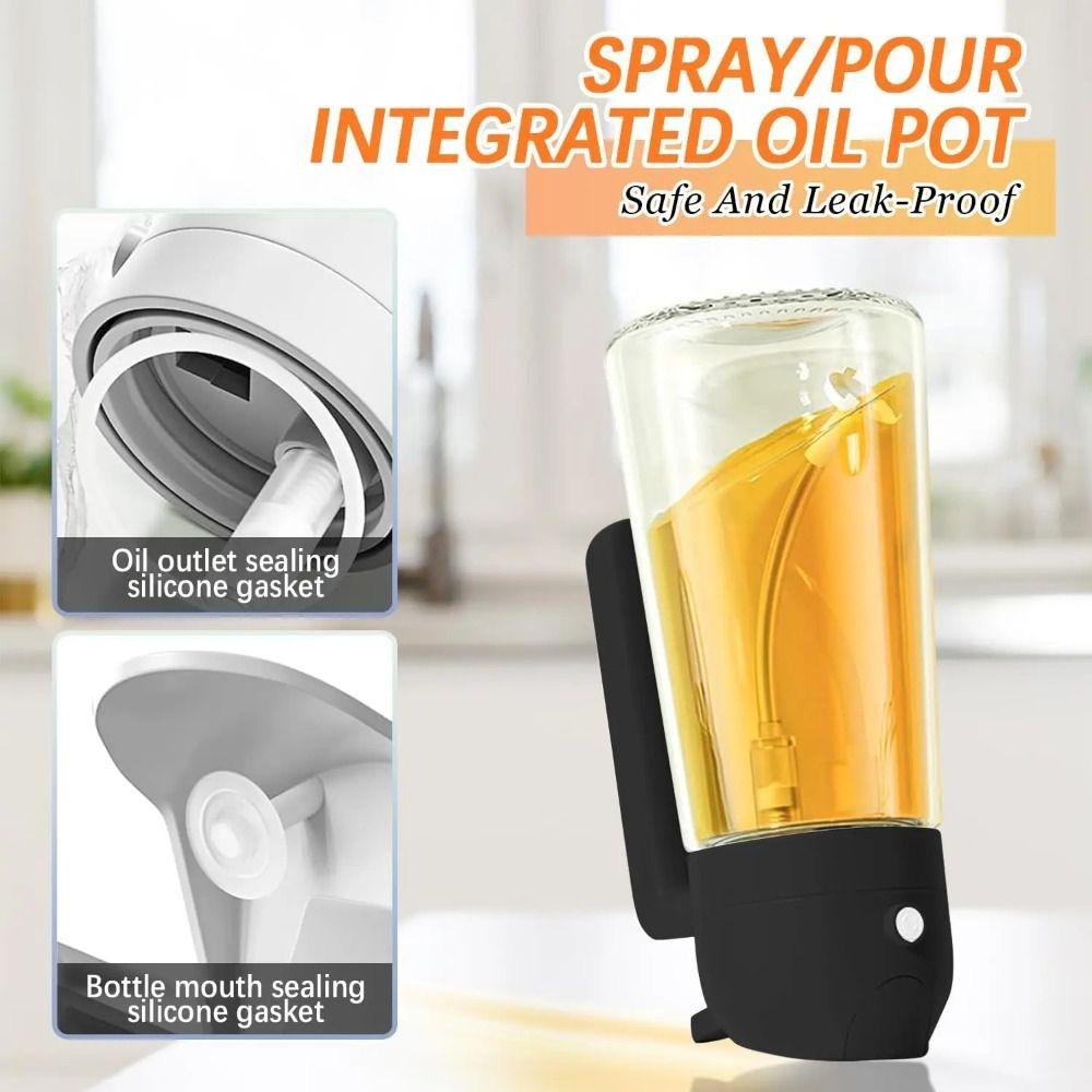 Automatic Lid Olive Oil Storage Bottle Glass Vinegar Dispenser Oil Sprayer Dispenser  Kitchen
