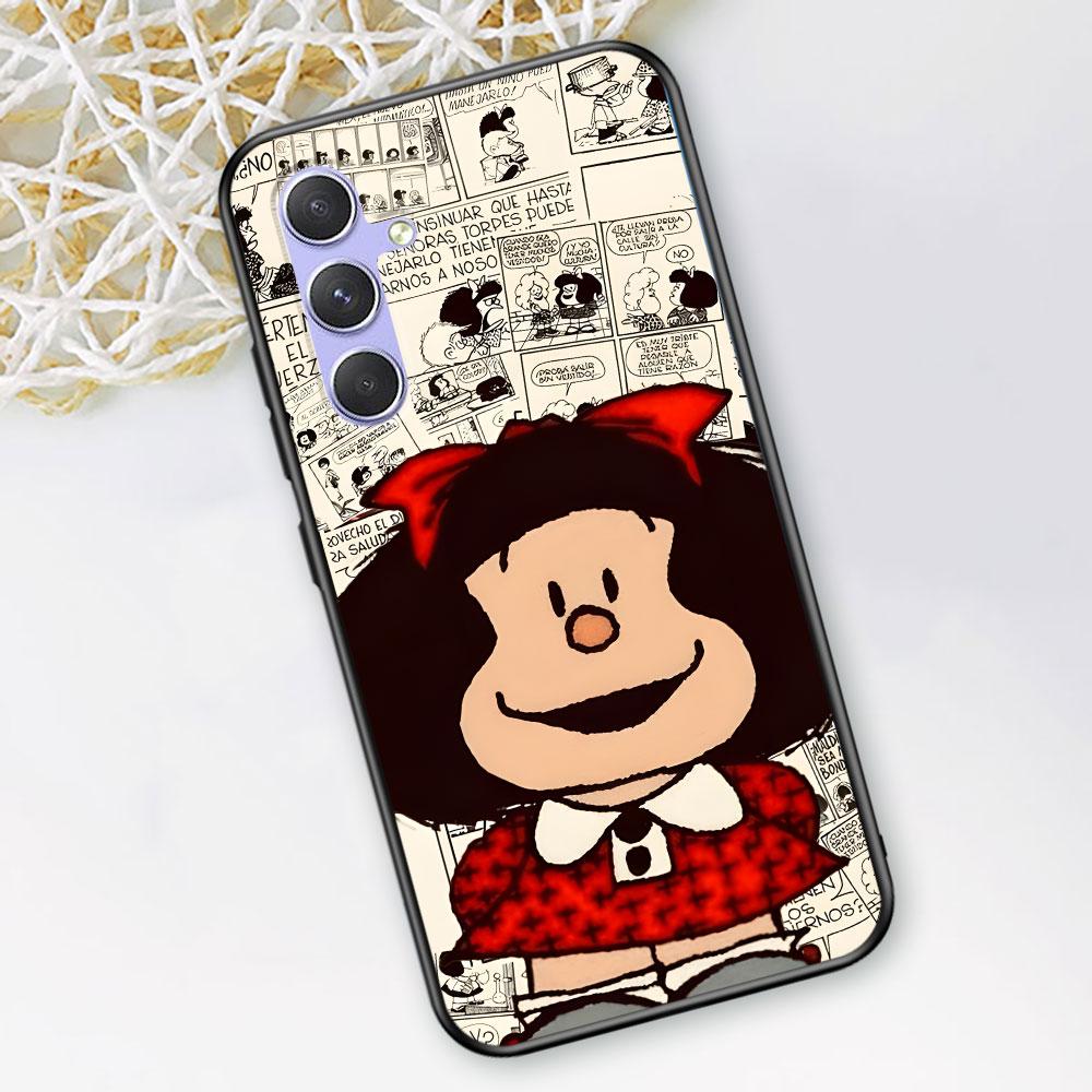 Cute Mafalda Case for Samsung Galaxy A51 A53 A54 A31 A52 A12 A13 A21s A22 A32 A11 A22 A33 A41 A52s A73 A14 A24 TPU Phone Cover