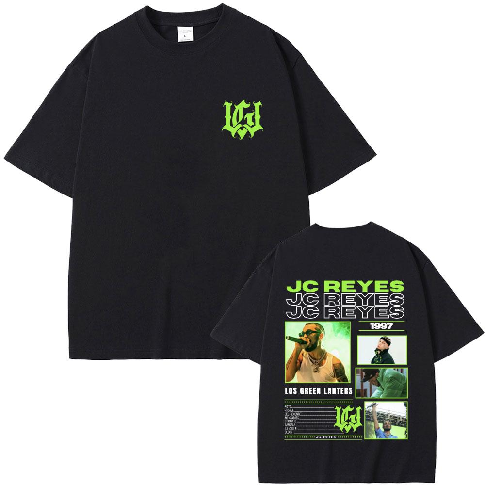 Рэпер Jc Reyes Los Green Lanters 2025 Футболки Мужские Женские Модные Хип-Хоп Футболки Мужская Повседневная Оверсайз Футболка с Коротким Рукавом