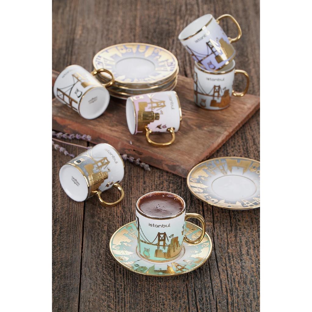 Стамбульский набор из 6 кофейных чашек