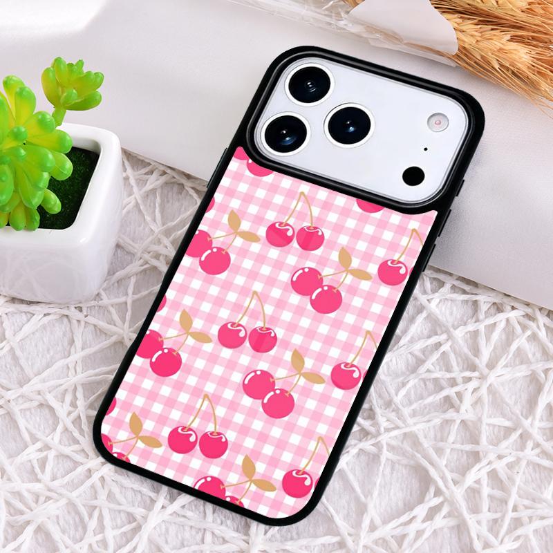Чехол для телефона 'Красная вишня, летний фрукт', противоударный, для iPhone 17 Air 16e 15 11 12 14 13 Pro Max, Cover Coque