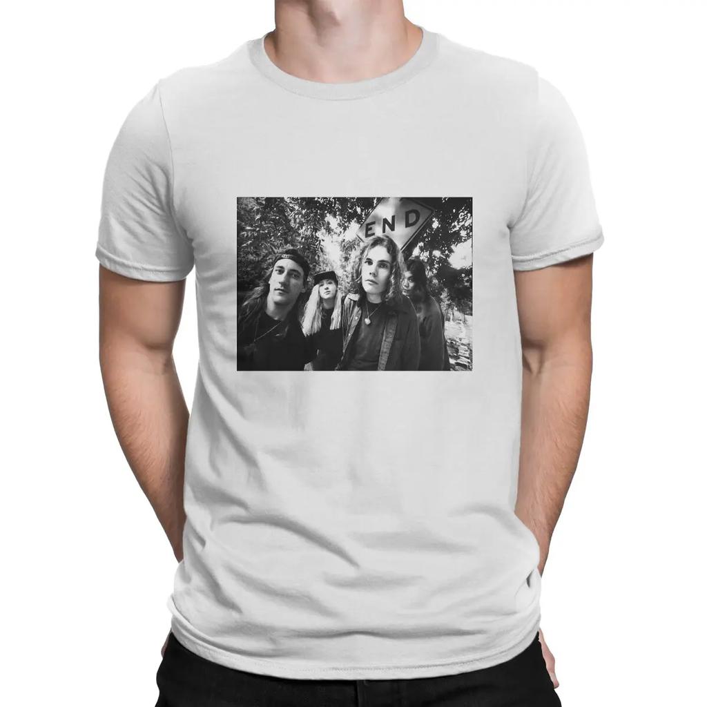 Vintage Alternative Rock Band Of The 1990s T-Shirts for Collar Pure Cotton T Shirt S-Smashing Pumpkinss Short New Arrival Unisex
