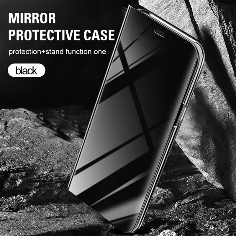 Clear Mirror Flip Leather Mirror Phone Case For Xiaomi Redmi Note 13 Note13 Pro Plus 13C K70E Poco X6 Pro 5G 4G Shockproof Stand Holder Full Cover