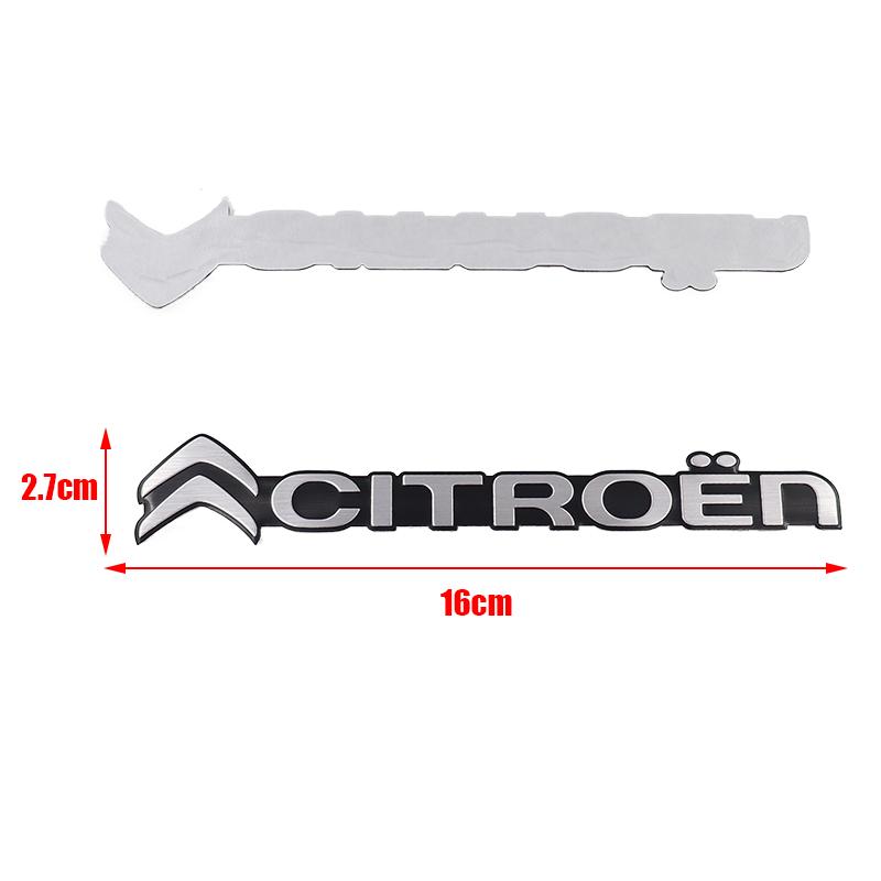 1pcs 3D Citroen Car logo aluminum sticker Fender side Rear Bumper tail door trunk sticker Emblem sticker styling Accessories