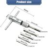 Tool Thread Metric Plug M3-M8 Machine Screw Adjustable Wrench Ratchet Tap Holder Wrench Silver