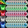 50/25/10/5Pcs LED Coaster Battery Powered Luminous Bottle Coasters Stickers Cocktail Liquor Bottles Cup Mat Bar Club Party Decor