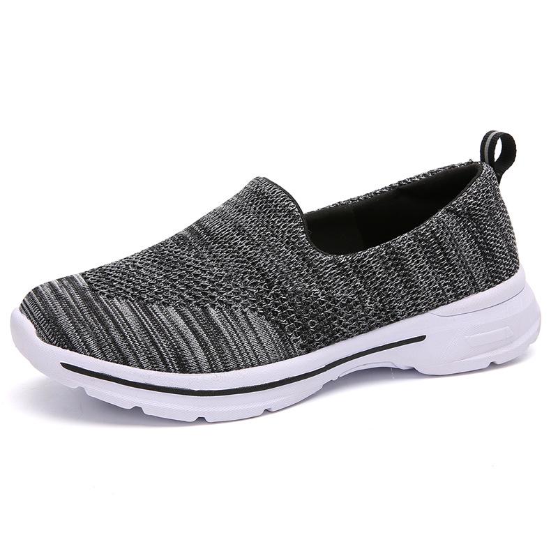 New Women's Shoes Mesh Walking Shoes Breathable Sports Casual Shoes Light Lazy Shoes Light Mouth Shoes Large Size 4142