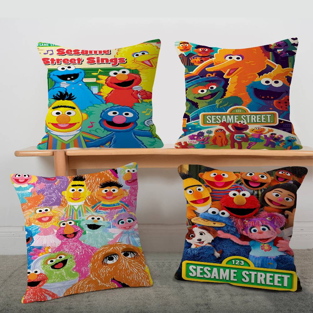 Аниме Мультфильм S-Sesame S-Streets Наволочка Подушка Чехол для Подушки Наволочка Гостиная Диван Домашний Декор Индивидуальный