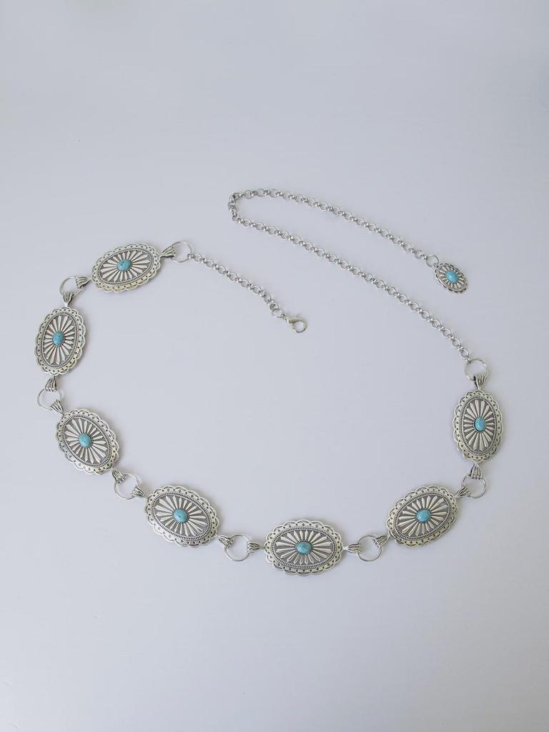 High-End Bohemian Turquoise Waist Chain for Women - Retro Style